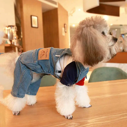 Blue Jeans Dog Overalls