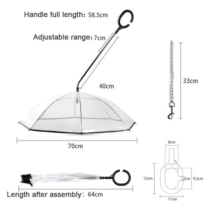 Pet Transparent Umbrella Leash