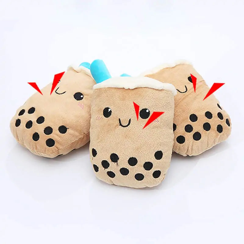 Milk Tea Shaped Pet Plush Toy